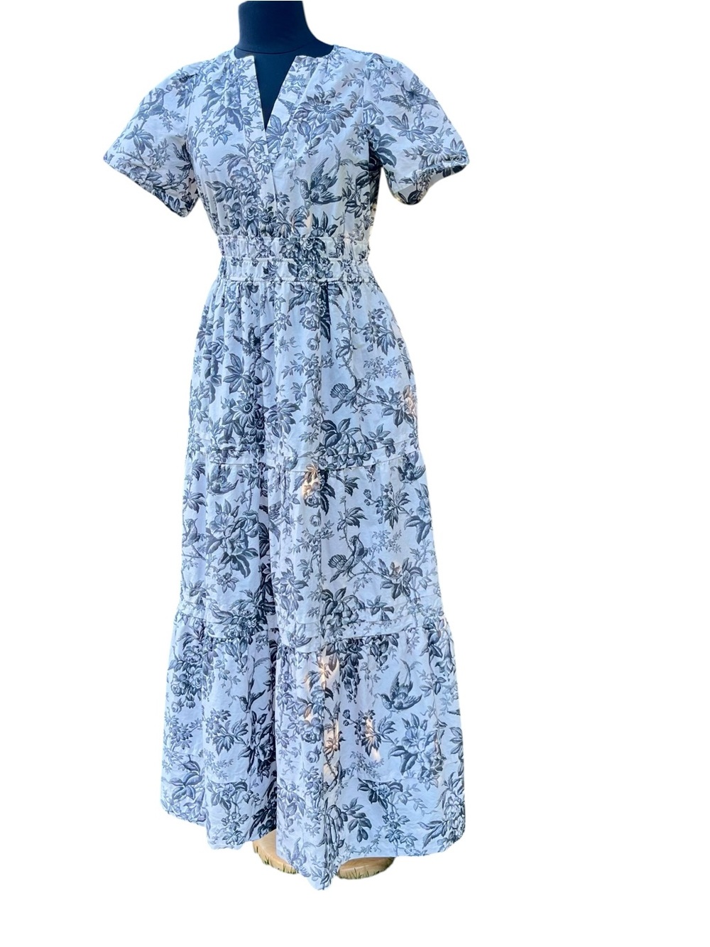 Anthropologie 100% Cotton Poplin Maxi Dress size